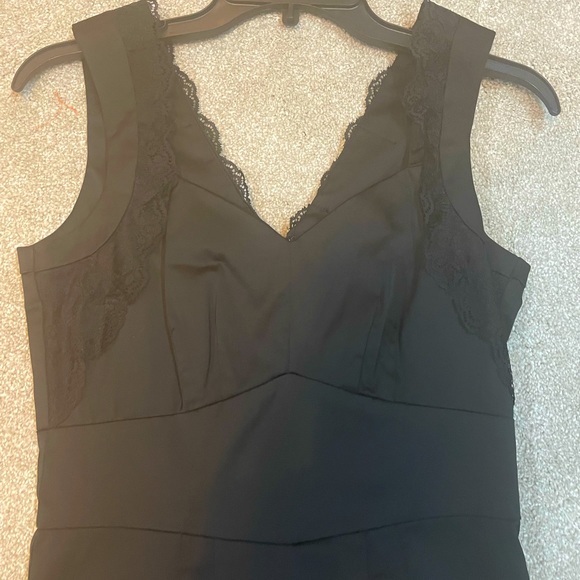 Black Satiny Cocktail Dress - Picture 3 of 6